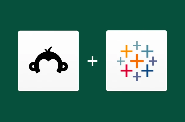 SurveyMonkey- ja Tableau-logot.