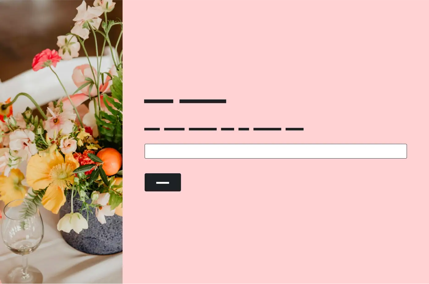 Composition florale, avec à côté une question de sondage