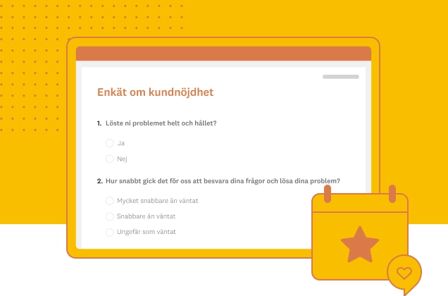 Skärmbild av en SurveyMonkey-enkätmall om kundnöjdhet