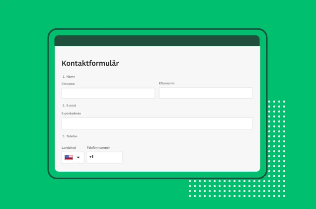 SurveyMonkeys formulärmall för kontaktuppgifter