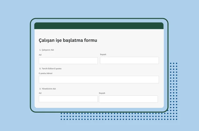 SurveyMonkey çalışan işe başlatma formu şablonu ekran görüntüsü