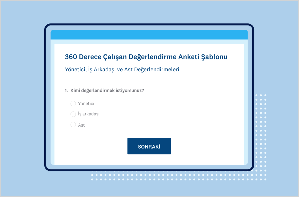 360 derece çalışan değerlendirme anketi şablonu