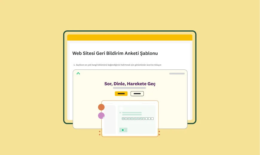 SurveyMonkey web sitesi geri bildirimi anket şablonu ekran görüntüsü