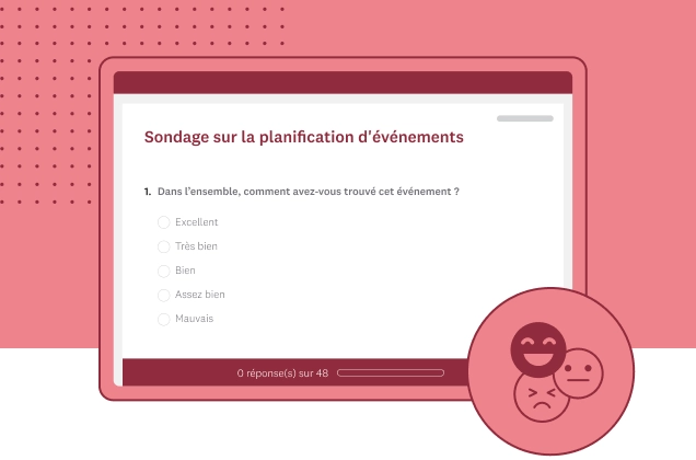 Capture d’écran du modèle de sondage de planification d’événement SurveyMonkey