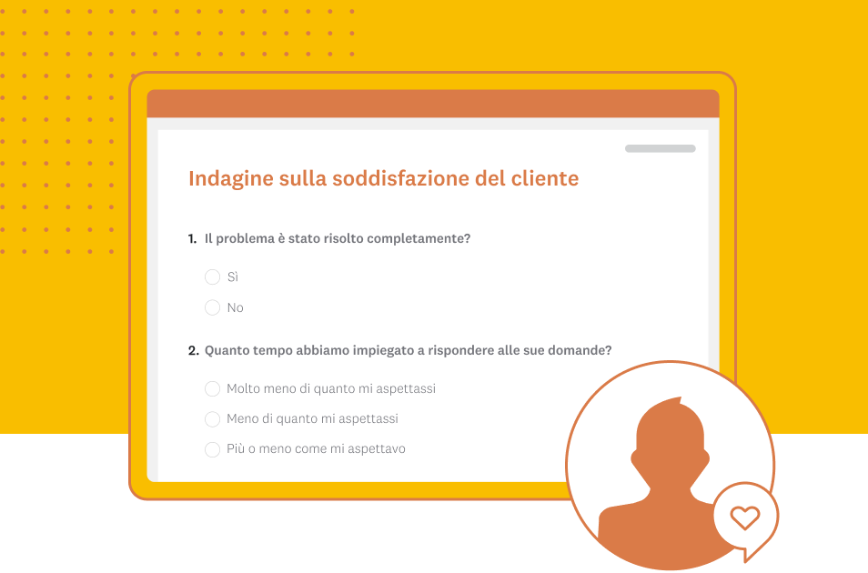 Schermata del modello per la soddisfazione dei clienti di SurveyMonkey