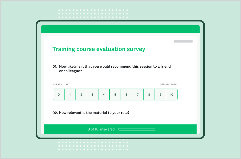 Training course evaluation survey